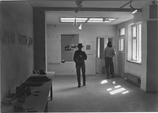Opening at Gallery Sct. Agnes (Photo: Torben Thesander, 1985)
