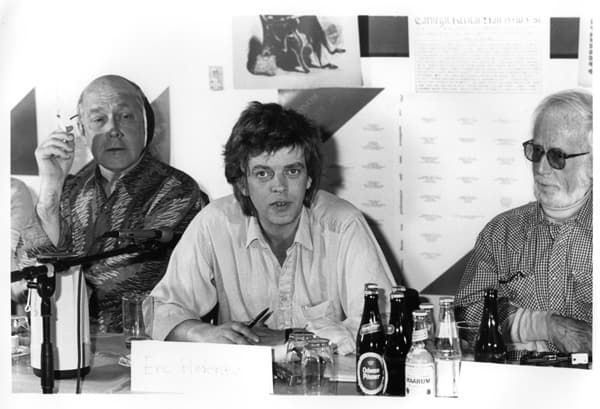 Emmett Williams, Eric Andersen and Robert Watts (Photo: Karsten Weirup, 1985)
